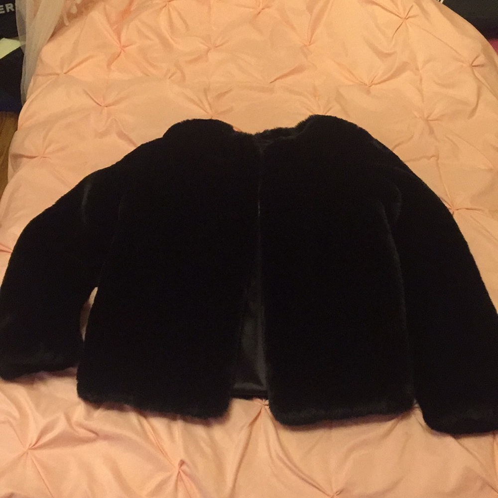 Black Faux Fur Coat Forever 21